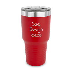 30 oz Stainless Steel Tumbler - Red - Single-Sided