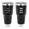 30 oz Stainless Steel Tumblers - Black - Double-Sided