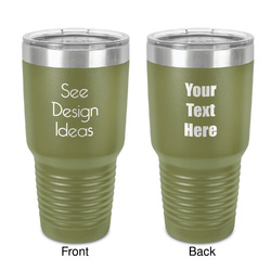 30 oz Stainless Steel Tumbler - Olive - Double-Sided