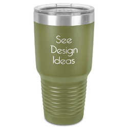 30 oz Stainless Steel Tumbler - Olive - Single-Sided