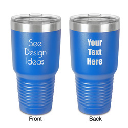 30 oz Stainless Steel Tumbler - Royal Blue - Double-Sided