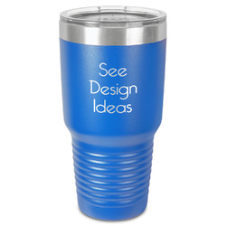 30 oz Stainless Steel Tumbler - Royal Blue - Single-Sided