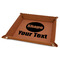 Faux Leather Valet Trays - 9" x 9" - Rawhide