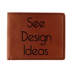 Leatherette Bifold Wallet - Double-Sided