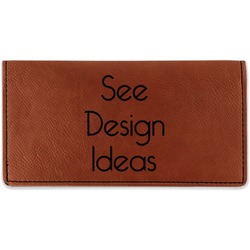 Leatherette Checkbook Holder - Double-Sided