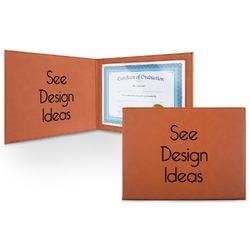Leatherette Certificate Holder - Front and Inside