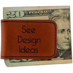 Leatherette Magnetic Money Clip - Single-Sided