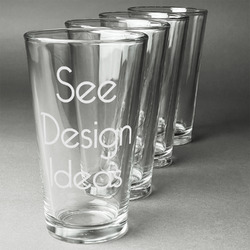 Pint Glasses - Laser Engraved - Set of 4