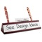 Red Mahogany Nameplates with Business Card Holder