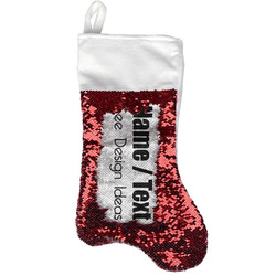 Reversible Sequin Stocking - Red