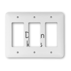Rocker Style Light Switch Cover - Three Switch