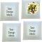 Glass Square Lunch / Dinner Plates 9.5" - Set of 4