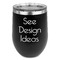 Stemless Stainless Steel Wine Tumblers - Black - Double-Sided