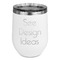 Stemless Stainless Steel Wine Tumblers - White - Double-Sided