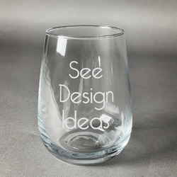 Stemless Wine Glass - Laser Engraved- Single