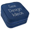 Travel Jewelry Boxes - Navy Blue Leather