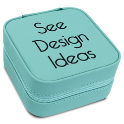 Travel Jewelry Box - Teal Leather