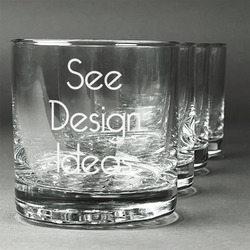 Whiskey Glasses - Engraved - Set of 4
