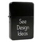 Windproof Lighters - Black - Double-Sided & Lid Engraved