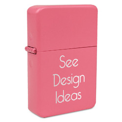 Windproof Lighter - Pink - Single-Sided & Lid Engraved