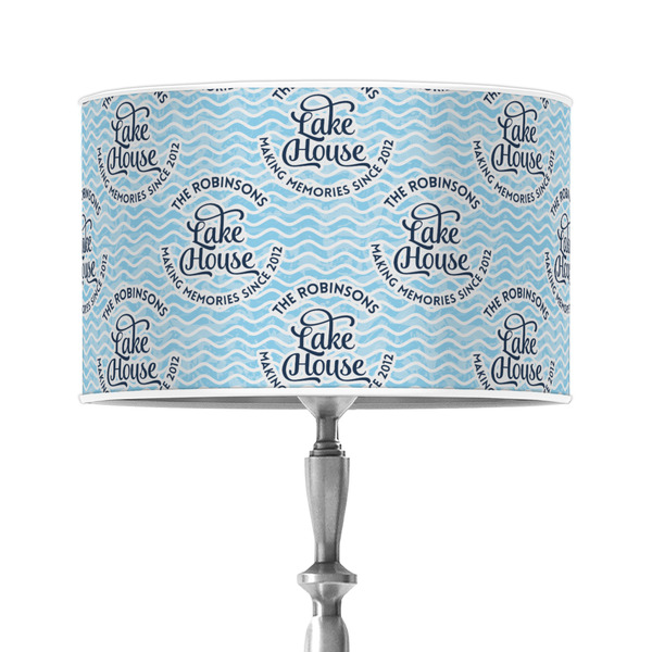 Custom Lake House #2 12" Drum Lamp Shade - Poly-film (Personalized)