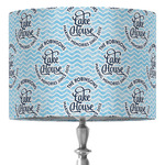 Lake House #2 16" Drum Lamp Shade - Fabric (Personalized)