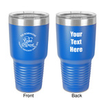 Lake House #2 30 oz Stainless Steel Tumbler - Royal Blue - Double-Sided (Personalized)