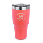 Lake House #2 30 oz Stainless Steel Tumbler - Coral - Single Sided (Personalized)