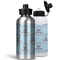 Lake House #2 Aluminum Water Bottles - MAIN (white &silver)