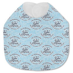 Lake House #2 Jersey Knit Baby Bib w/ Name All Over
