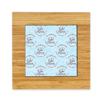 Lake House #2 Bamboo Trivet with Ceramic Tile Insert (Personalized)