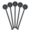 Lake House #2 Black Plastic 5.5" Stir Stick - Round - Fan View