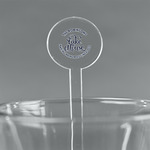 Lake House #2 7" Round Plastic Stir Sticks - Clear (Personalized)