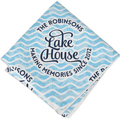 Lake House #2 Cloth Cocktail Napkin - Single w/ Name All Over