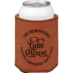 Lake House #2 Leatherette Can Sleeve - Single Sided (Personalized)