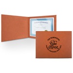 Lake House #2 Leatherette Certificate Holder - Front (Personalized)