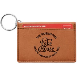 Lake House #2 Leatherette Keychain ID Holder - Single Sided (Personalized)