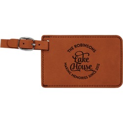 Lake House #2 Leatherette Luggage Tag (Personalized)