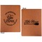 Lake House #2 Cognac Leatherette Portfolios with Notepad - Large - Double Sided - Apvl