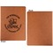 Lake House #2 Cognac Leatherette Portfolios with Notepad - Large - Single Sided - Apvl