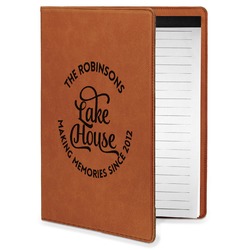 Lake House #2 Leatherette Portfolio with Notepad - Small - Double Sided (Personalized)