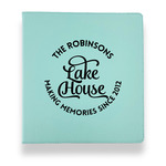 Lake House #2 Leather Binder - 1" - Teal (Personalized)