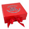 Lake House #2 Gift Boxes with Magnetic Lid - Red - Front