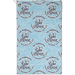 Lake House #2 Golf Towel - Poly-Cotton Blend - Small w/ Name All Over