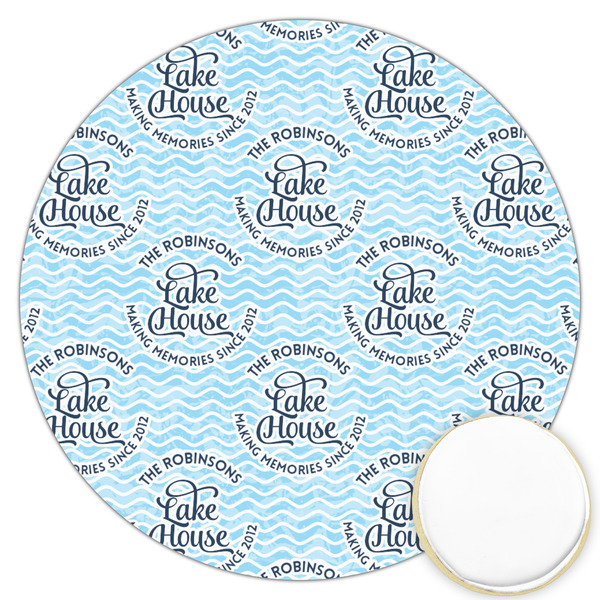 Custom Lake House #2 Printed Cookie Topper - 3.25" (Personalized)