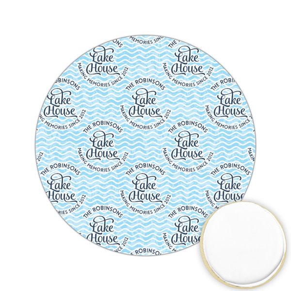 Custom Lake House #2 Printed Cookie Topper - 2.15" (Personalized)