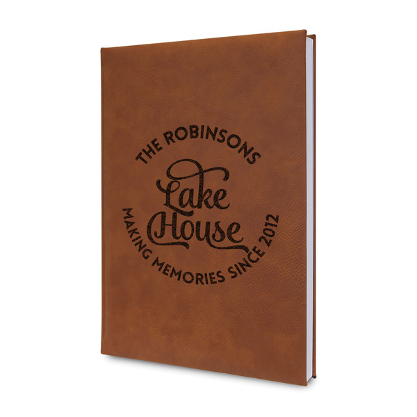 Custom Lake House #2 Leather Sketchbook - Small - Double Sided (Personalized)