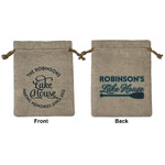 Lake House #2 Medium Burlap Gift Bag - Front & Back (Personalized)