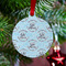 Lake House #2 Metal Ball Ornament - Lifestyle