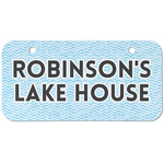 Lake House #2 Mini/Bicycle License Plate (2 Holes) (Personalized)